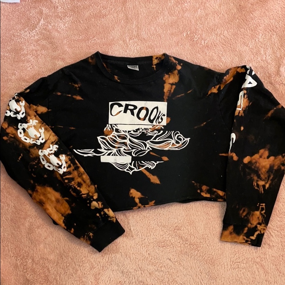 Crooks & Castles cropped bleached shirt